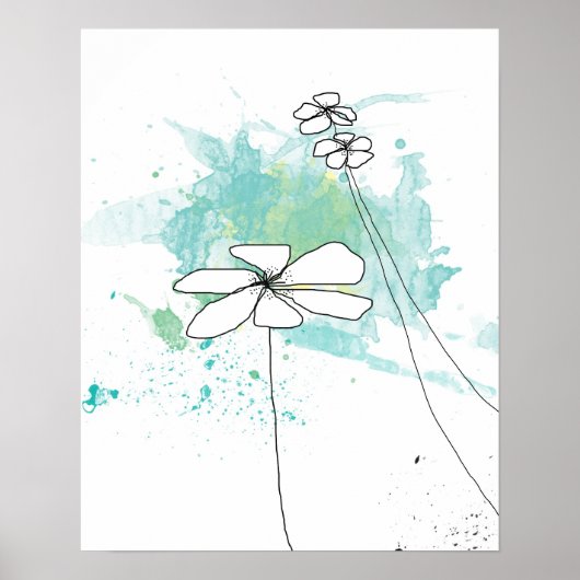 Blauer Blütenstaub Poster (Vorne)