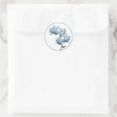 Blauer Blütenstaub Runder Aufkleber (Tasche)
