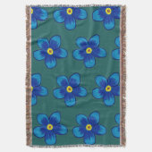 Blauer Blütenwurzel Decke (Vorderseite Vertikal)