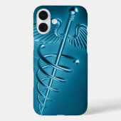 Blauer Blutgerinnsel Asclepius Case-Mate iPhone Hülle (Rückseite)
