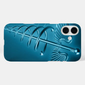 Blauer Blutgerinnsel Asclepius Case-Mate iPhone Hülle (Rückseite (Horizontal))