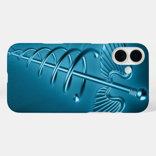 Blauer Blutgerinnsel Asclepius Case-Mate iPhone Hülle (Rückseite (Horizontal))