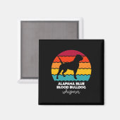 Blauer Blutzollen Whisperer Retro Vintag Magnet (Vorderseite/Rückseite)