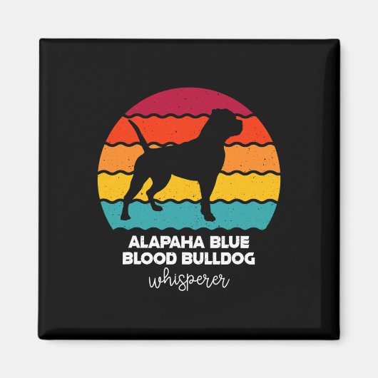 Blauer Blutzollen Whisperer Retro Vintag Magnet (Vorne)