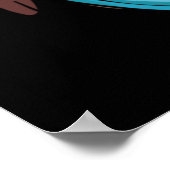 Blauer Bobby Niedlich Bird-Gartenteiler Poster (Ecke)