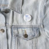 Blauer Bogen Baby-Party - werdende Mutter Button (Beispiel)