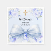 Blauer Bogen Blütenblätter Serviette (Vorderseite)