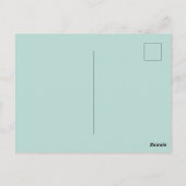 Blauer Bogen Creme Orange Kürbis  Postkarte (Rückseite)