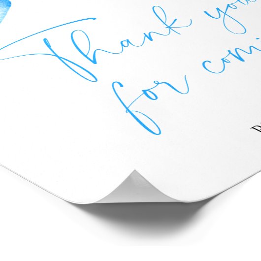 Blauer Bogen - Danke, dass du gekommen bist Poster (Ecke)