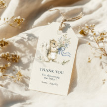 Blauer Bogen Eichhörnchen Danke Baby Shower