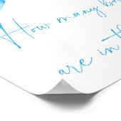 blauer Bogen - erraten Sie, wie viele Bogen es in  Poster (Ecke)