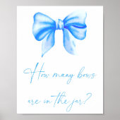 blauer Bogen - erraten Sie, wie viele Bogen es in  Poster (Vorne)