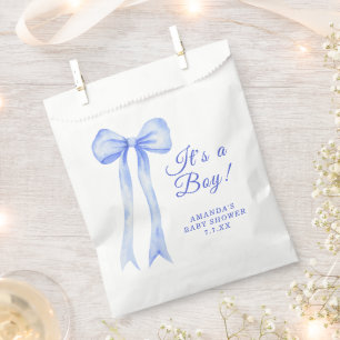 Blauer Bogen Es ist ein Junge Baby-Party Geschenktütchen