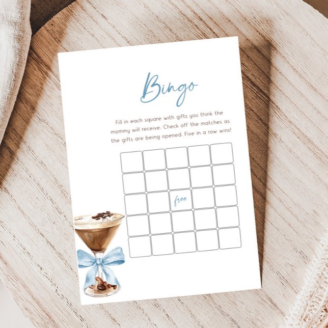 Blauer Bogen Espresso Martini Baby Shower Bingo Sp (Espresso Baby Shower Game)