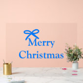 Blauer Bogen frohe Weihnachtsgeschenke einfache mo Acrylschild (Hochzeit)