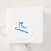 Blauer Bogen frohe Weihnachtsgeschenke einfache mo Geschenkanhänger (Beispiel)