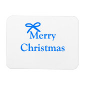 Blauer Bogen frohe Weihnachtsgeschenke einfache mo Magnet (Horizontal)