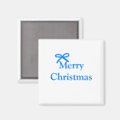 Blauer Bogen frohe Weihnachtsgeschenke einfache mo Magnet (Vorderseite/Rückseite)