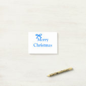 Blauer Bogen frohe Weihnachtsgeschenke einfache mo Post-it Klebezettel (Auf Schreibtisch)