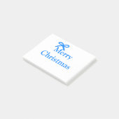 Blauer Bogen frohe Weihnachtsgeschenke einfache mo Post-it Klebezettel (angewinkelt)