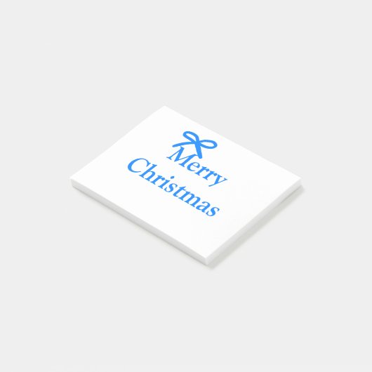 Blauer Bogen frohe Weihnachtsgeschenke einfache mo Post-it Klebezettel (angewinkelt)