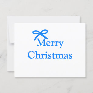 Blauer Bogen frohe Weihnachtsgeschenke einfache mo Postkarte