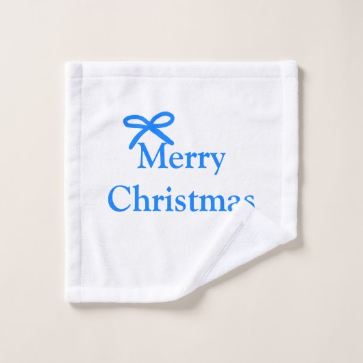 Blauer Bogen frohe Weihnachtsgeschenke einfache mo Waschlappen (Waschlappen)