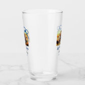 Blauer Bogen fröhliche Vibes fügen Familienname Fo Glas (Rechts)