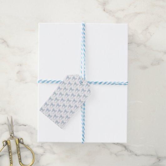 Blauer Bogen  Geschenkanhänger (Mit Garn)