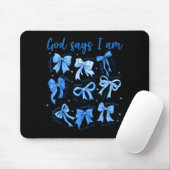 Blauer Bogen Gott sagt Ich bin ein christliches Mä Mousepad (Mit Mouse)