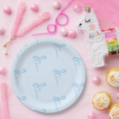 Blauer Bogen Kinderdusche Pappteller (Party)