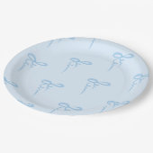 Blauer Bogen Kinderdusche Pappteller (Schrägansicht)