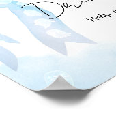 Blauer Bogen Little Boo Shower Getränke Schild (Ecke)
