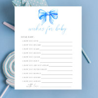 Blauer Bogen - Party | Wünsche für Babyspiel