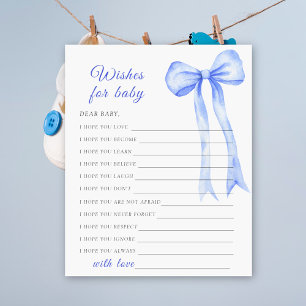 Blauer Bogen - Party Wünsche für Babyspiel