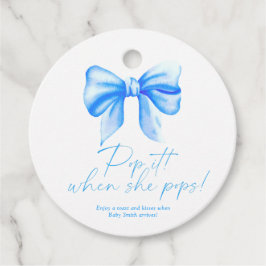 Blauer Bogen - Pop, wenn sie Pop Geschenkanhänger