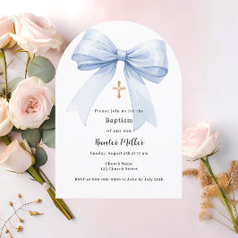 Blauer Bogen Taufe Einladung