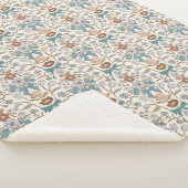 Blauer Bogen und Blüten Rustikal Sherpadecke (3/4)