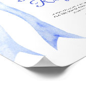 Blauer Bogen - Windeln Tombola-Plakat Poster (Ecke)