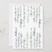 Blauer bohischer Böhmischer Babydusche Einladung (Rückseite)