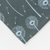 Blauer Böhmischer Leuchter Fleecedecke (Ecke)