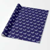 Blauer Boho-Fransen  Geschenkpapier (Ungerollt)