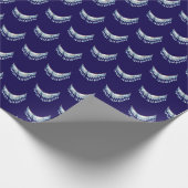 Blauer Boho-Fransen  Geschenkpapier (Ecke)
