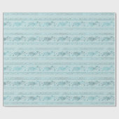 Blauer Boho Geschenkpapier (Flach)