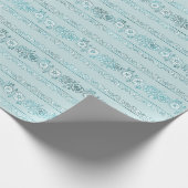 Blauer Boho Geschenkpapier (Ecke)