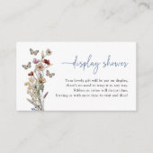 Blauer Boho Wildblume Display-Dusche Begleitkarte (Vorderseite)