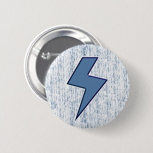 Blauer Bolzen Button (Vorne & Hinten)