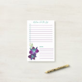 Blauer Bom Dendrobium Orchid Personalisiert zu tun Post-it Klebezettel (Auf Schreibtisch)