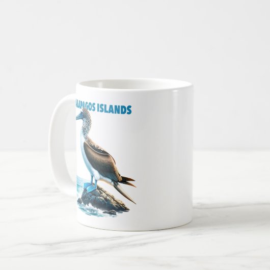Blauer Booby Galápagos-Inseln Kaffeetasse (Vorderseite Links)