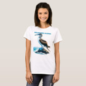 Blauer Booby Galápagos-Inseln T-Shirt (Vorne ganz)